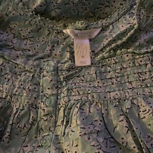 Adonna Mint Green Button-Front Nightgown